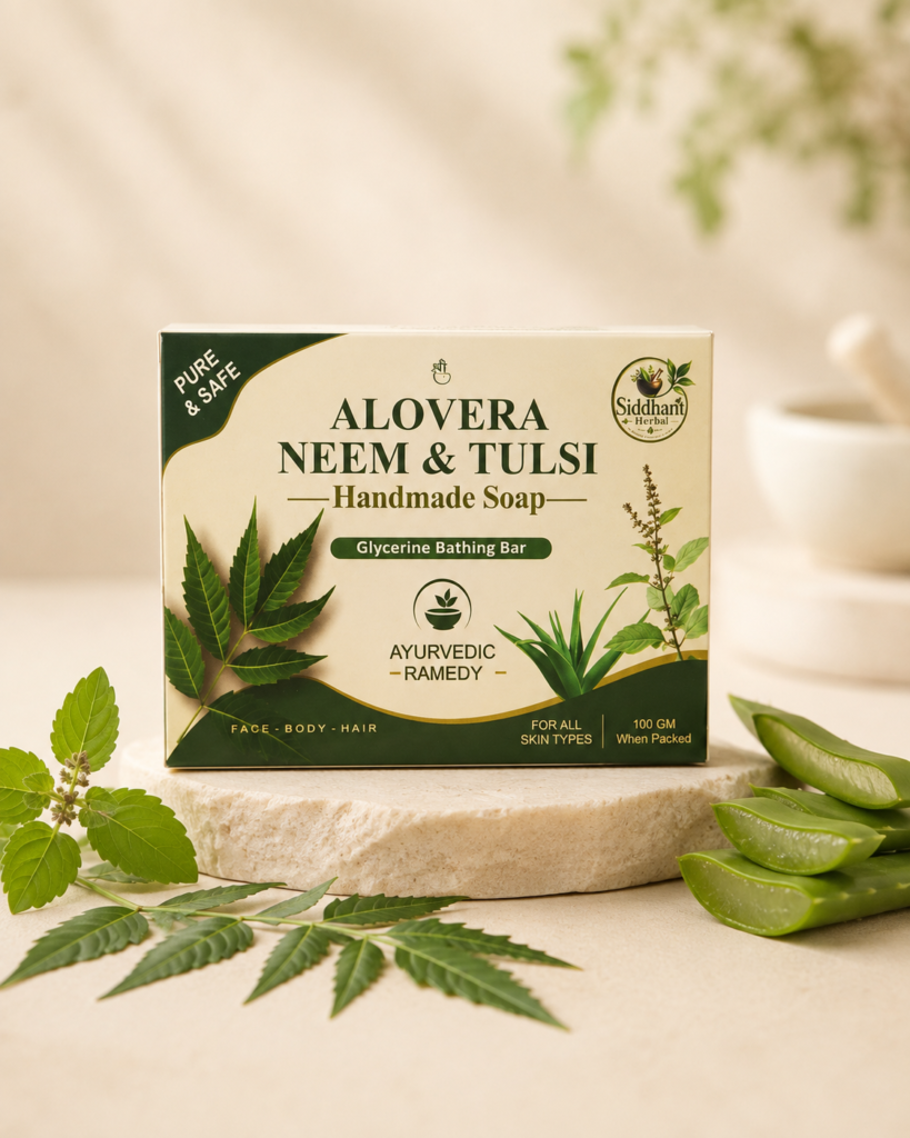Aloe Vera Neem & Tulsi Handmade Soap 100g